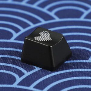 Mechkeeb Love Heart OEM Profile Keycaps 1.6mm Thickness Backlit Shine Through Keycaps Esc WASD Arrow for MX Mechanical Gaming Keyboard (Black Esc 1 pcs)