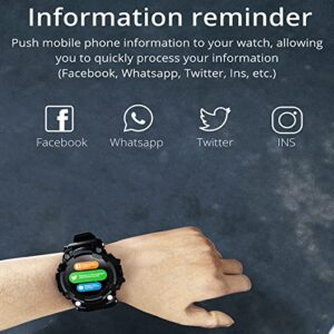 Military Smart Watch for Men IP6X Waterproof HD 1.3" Fitness Tracker Watch for Android & iOS iPhones with Heart Rate Blood Pressure Monitor Sports Tactical Watch for Adults