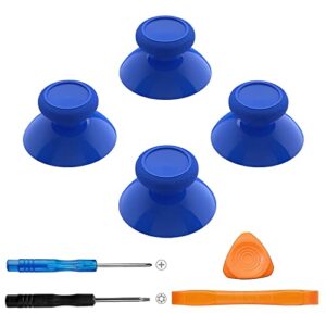 tomsin replacement joysticks for xbox one series x/s controller,4pcs true rubberized thumbsticks repair kit for xbox one wireless controller(blue)