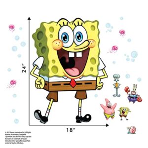 Wall Palz Spongebob Squarepants Wall Decal - 24" Spongebob Stickers with 3D Augmented Reality Interaction - Spongebob Bedroom Decor