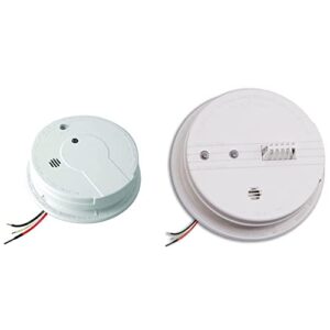 kidde smoke detector, hardwired with battery backup & interconnect, battery included & heat detector, hardwired with battery backup & 2 leds, interconnectable