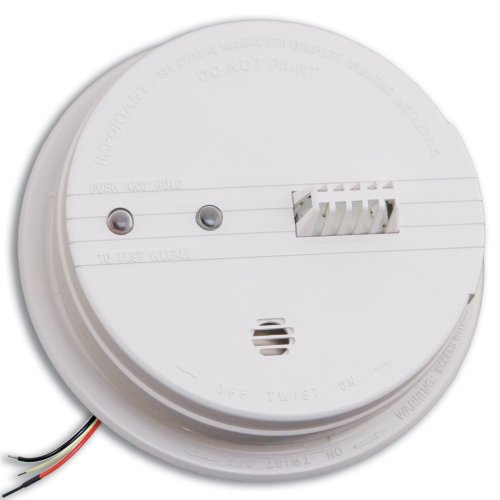 Kidde Smoke Detector, Hardwired with Battery Backup & Interconnect, Battery Included & Heat Detector, Hardwired with Battery Backup & 2 LEDs, Interconnectable