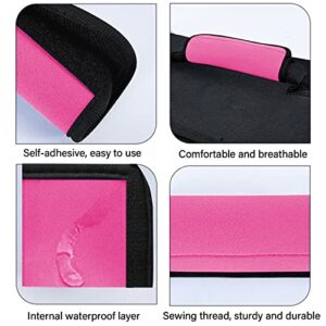 2 Pack Luggage Handle Wraps for Suitcase, Bright Color Comfort Soft Handle Covers (Pink)