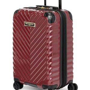 Karl Lagerfeld Paris Women's Carryon Spinner Wheels Hardside, Burgundy, One Size