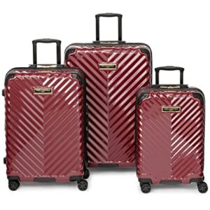 Karl Lagerfeld Paris Women's Carryon Spinner Wheels Hardside, Burgundy, One Size