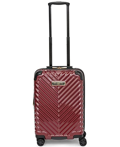 Karl Lagerfeld Paris Women's Carryon Spinner Wheels Hardside, Burgundy, One Size