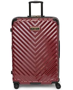 karl lagerfeld paris women's suitcase spinner wheels hardside, burgundy, one size