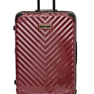 Karl Lagerfeld Paris Women's Suitcase Spinner Wheels Hardside, Burgundy, One Size