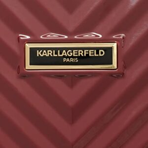 Karl Lagerfeld Paris Women's Suitcase Spinner Wheels Hardside, Burgundy, One Size