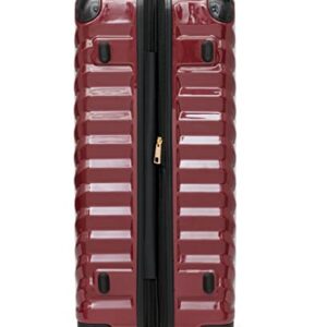 Karl Lagerfeld Paris Women's Suitcase Spinner Wheels Hardside, Burgundy, One Size