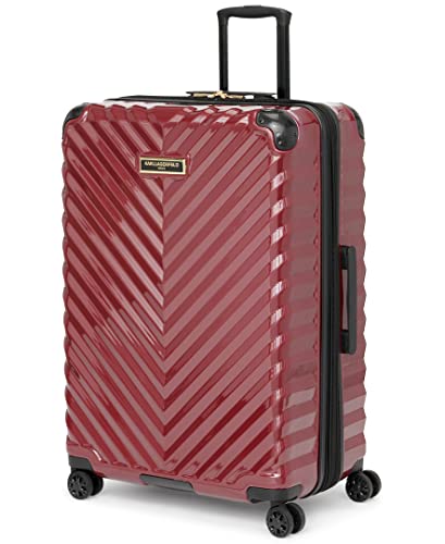 Karl Lagerfeld Paris Women's Suitcase Spinner Wheels Hardside, Burgundy, One Size