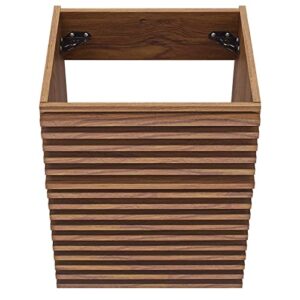 Modway Render 18" Wall-Mount Bathroom Vanity in Walnut-Sink Basin Not Included, 18 Inch