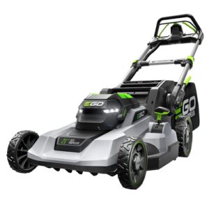 ego power+ lm2114sp 21" cordless self-propelled lawn mower with 6.0ah battery and 320w charger
