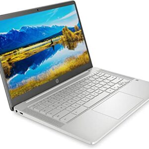 HP 2023 14" FHD IPS Chromebook, Intel Processor Up to 3.25GHz, 8GB Ram, 128GB SSD, 4K Graphics, Super-Fast 6th Gen WiFi, Dale Silver, Chrome OS (Renewed) (Dale Silver)