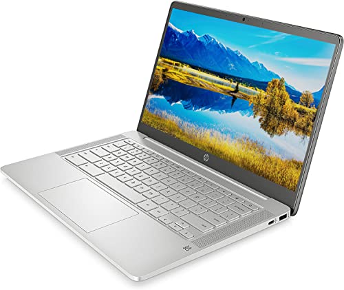 HP 2023 14" FHD IPS Chromebook, Intel Processor Up to 3.25GHz, 8GB Ram, 128GB SSD, 4K Graphics, Super-Fast 6th Gen WiFi, Dale Silver, Chrome OS (Renewed) (Dale Silver)