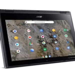acer 2022 11.6" Convertible Touchscreen Chromebook Laptop, AMD A-Series A6-9220C Processor, 4GB RAM, 32GB Flash Storage, AMD RadeonTM R5 Graphics, Chrome OS, Black, 32GB USB Card
