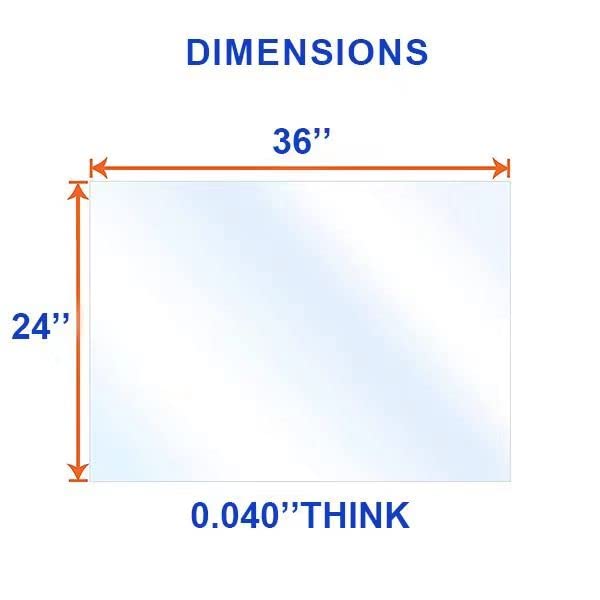 5-Pcs 24x36 inch Plexiglass Sheet Panels - Clear Acrylic 24x36 for Picture Frame,Glass Alternative,Signs,Door Scratch Protectors,Painting,Pet Barriers