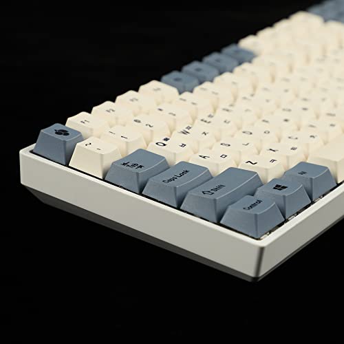 145 Apricot Yellow Korean Dye-Sub Mac Keycaps Thick PBT Cherry Profile Key caps for TKL 61 64 68 75 87 96 104 108 GMMK MX Mechanical Keyboard