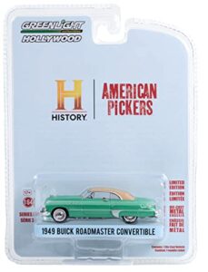 greenlight 44970-d hollywood series 37 - american pickers - 1949 buick roadmaster convertible solid pack 1:64 scale diecas