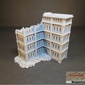 Gothic Ruined Building 16 6mm/8mm Tabletop Terrain Compatible with Epic, Adeptus Titanicus, Hex Maps