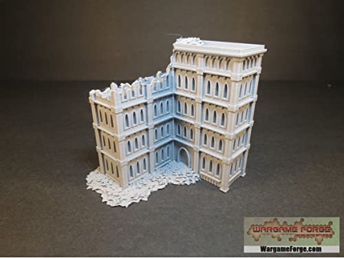 Gothic Ruined Building 16 6mm/8mm Tabletop Terrain Compatible with Epic, Adeptus Titanicus, Hex Maps