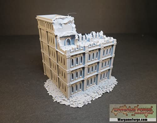 Gothic Ruined Building 16 6mm/8mm Tabletop Terrain Compatible with Epic, Adeptus Titanicus, Hex Maps