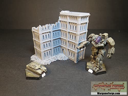 Gothic Ruined Building 16 6mm/8mm Tabletop Terrain Compatible with Epic, Adeptus Titanicus, Hex Maps