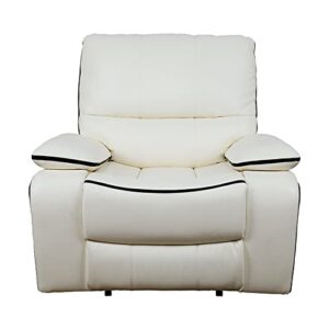 GEBADOL Living Room Furniture, Leather Recliner Chair, Manual Reclining Chair for Living Room/House/Bedroom/Office/Apartment, White/1 Piece