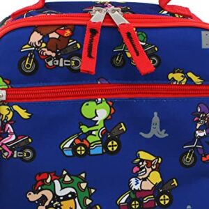 Nintendo Mario Kart Boy's Girl's Soft Insulated School Lunch Box (One Size, Blue)