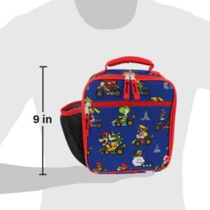 Nintendo Mario Kart Boy's Girl's Soft Insulated School Lunch Box (One Size, Blue)