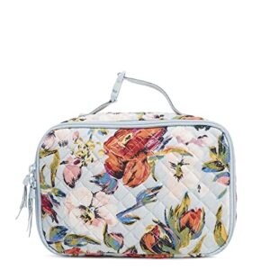 Vera Bradley Women's Cotton Lay Flat Horizontal Lunch Box, Sea Air Floral - Recycled Cotton, One Size