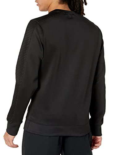 Karl Lagerfeld Paris Men's Scuba Stretchy Sportswear Pullover, Black, Large