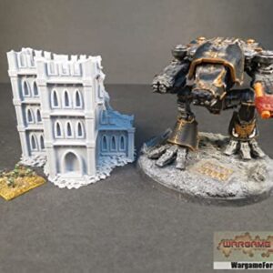 Ruined Gothic Building 8 6mm/8mm Tabletop Terrain Compatible with Epic, Adeptus Titanicus, Hex Maps