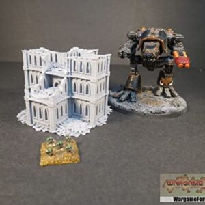 Ruined Gothic Building 3 6mm/8mm Tabletop Terrain Compatible with Epic, Adeptus Titanicus, Hex Maps