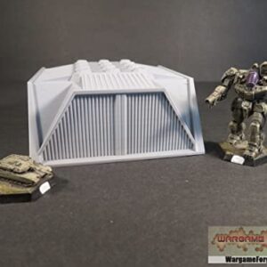 Military Hangar 6mm/8mm Tabletop Terrain Compatible with Epic, Adeptus Titanicus, Hex Maps