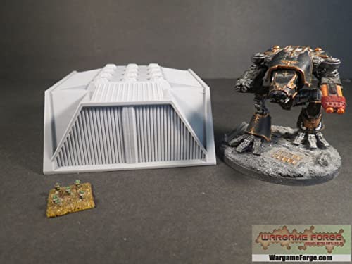 Military Hangar 6mm/8mm Tabletop Terrain Compatible with Epic, Adeptus Titanicus, Hex Maps