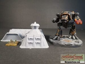 military command bunker 6mm/8mm tabletop terrain compatible with epic, adeptus titanicus, hex maps