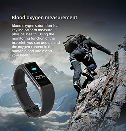 OCTANDRA Pulse VeryFit Fitness Tracker Alexa Built-in Heart Rate SpO2 Blood Oxygen Saturation Sleep Monitor Step Counter Running Pedometer 5ATM Waterproof Smart Watch for Men Women (GT Band) (Black)