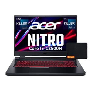 acer 2022 nitro 5 17.3" fhd ips 144hz gaming laptop core i5 12500h(beats i7-11800h) nvidia rtx 3050 thunderbolt 4 intel killer ethernet w/mouse pad (16gb ram| 1tb pcie ssd)