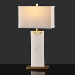 safavieh couture lighting collection morgen handmade gold/white alabaster 30-inch table lamp