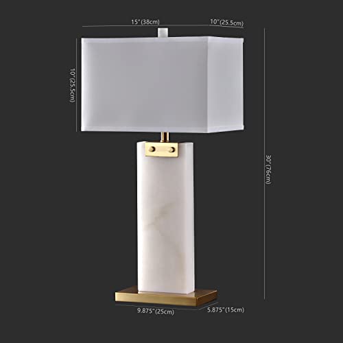 Safavieh Couture Lighting Collection Morgen Handmade Gold/White Alabaster 30-inch Table Lamp