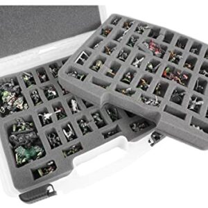 Case Club 82+ Miniature Figurine Hard Shell Carrying Case - Fits Warhammer 40k, DND, Battletech, Citadel & More! This Tabletop Army Travel & Storage Case Will Organize Your D&D and Warhammer 40k Set