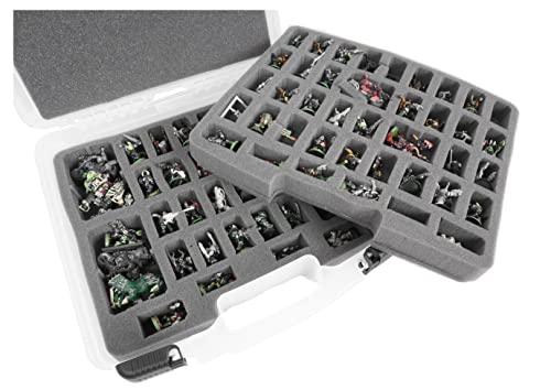 Case Club 82+ Miniature Figurine Hard Shell Carrying Case - Fits Warhammer 40k, DND, Battletech, Citadel & More! This Tabletop Army Travel & Storage Case Will Organize Your D&D and Warhammer 40k Set