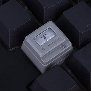 custom keycaps - light transmission keycaps - classic retro mechanical backlit keyboard keycap. suitable for most mx switches rgb pc gamer mechanical keyboard (gray)