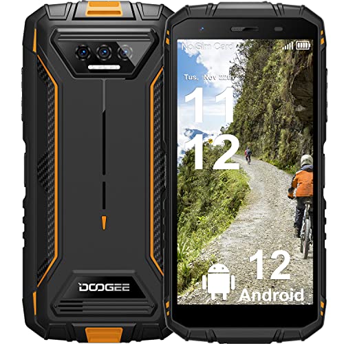 DOOGEE Rugged Phone 2023, S41 PRO, NFC 6300mAh Battery 4G Dual Sim Rugged Phones Android 12, 7GB+32GB SD 1TB, 5.5" HD Screen, IP68 Waterproof Outdoor Military Grade Cell Phone, GPS