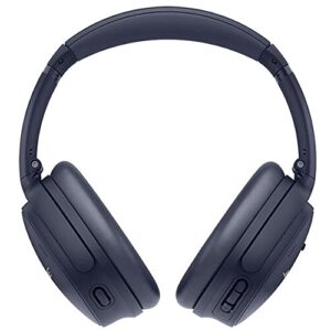 Bose QuietComfort 45 Wireless Noise-Canceling Headphones (Midnight Blue) Bundle with PowerBank + Headphone Stand + USB Adapter + 3.5mm Extender & Splitter + Headphone Cleaning Kit (Renewed)