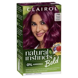 clairol natural instincts bold permanent hair dye, f66 dragon fuchsia hair color, pack of 1