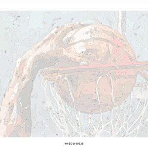 YSCOLOR Dunk Basketball Still Life DIY Painting by Numbers Wall Art Picture Acrylic Painting for Home Decoration 16X20inch