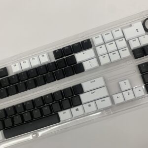Suitable Logitech G915TKL G915 G815 Keyboard keycaps, 111 Keys. Replacement Keycaps Mechanical Gaming Keyboard… (White and Black Set)