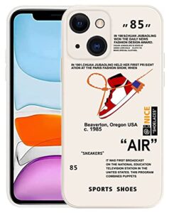 heuhfuwa cool sports shoes pattern phone case designed for iphone 13 mini case, fit on and off 85 case soft tpu bumper cover compatible with iphone 13 mini case 5.4 inch white